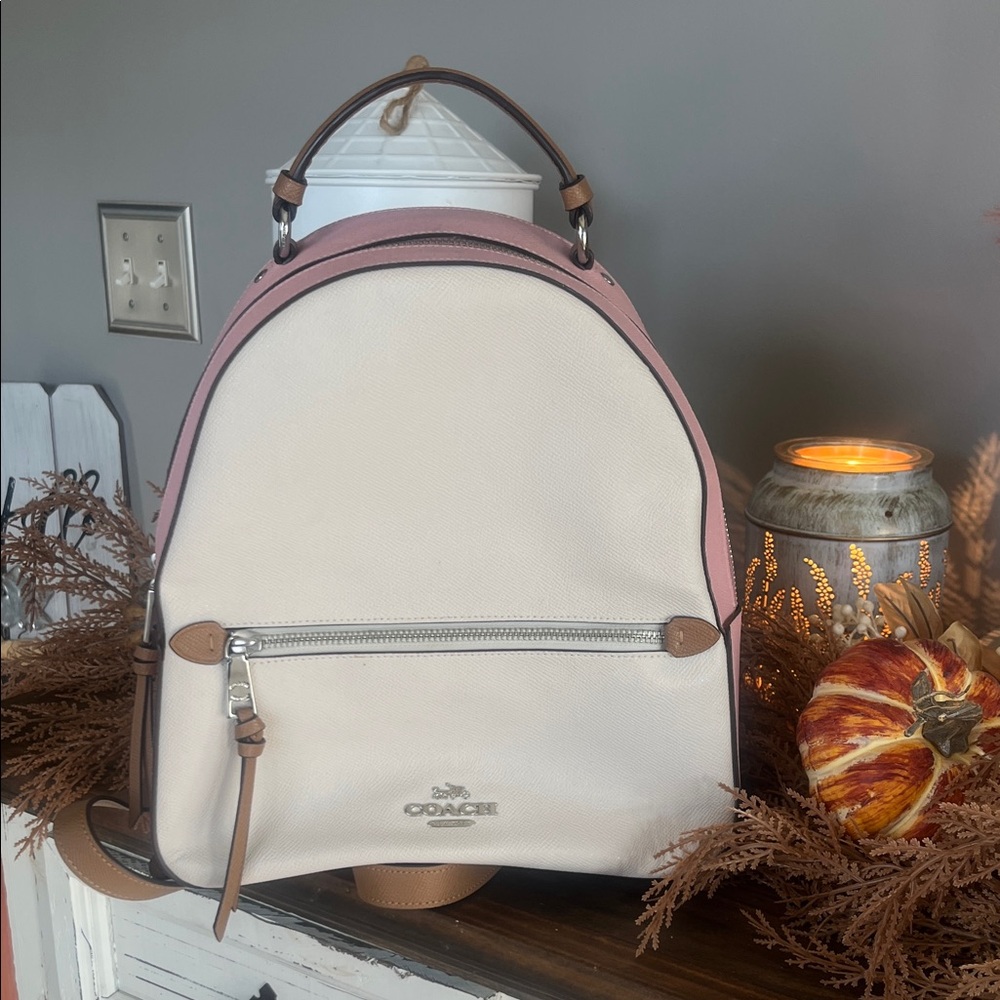 Coach Blush Pink and Cream Backpack
